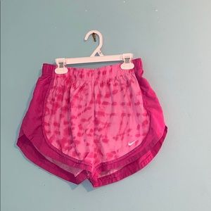 Pink Tie-Dye Nike Athletic Shorts